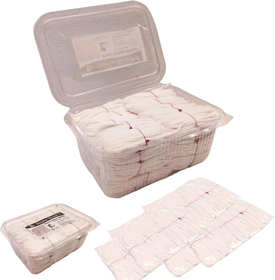 PREMIUM WHITE POOJA WICKS | 1000 PACKS OF COTTON WICKS | KRISHNA POOJA SALE
